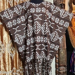 Motif Ankara print Dishiki top